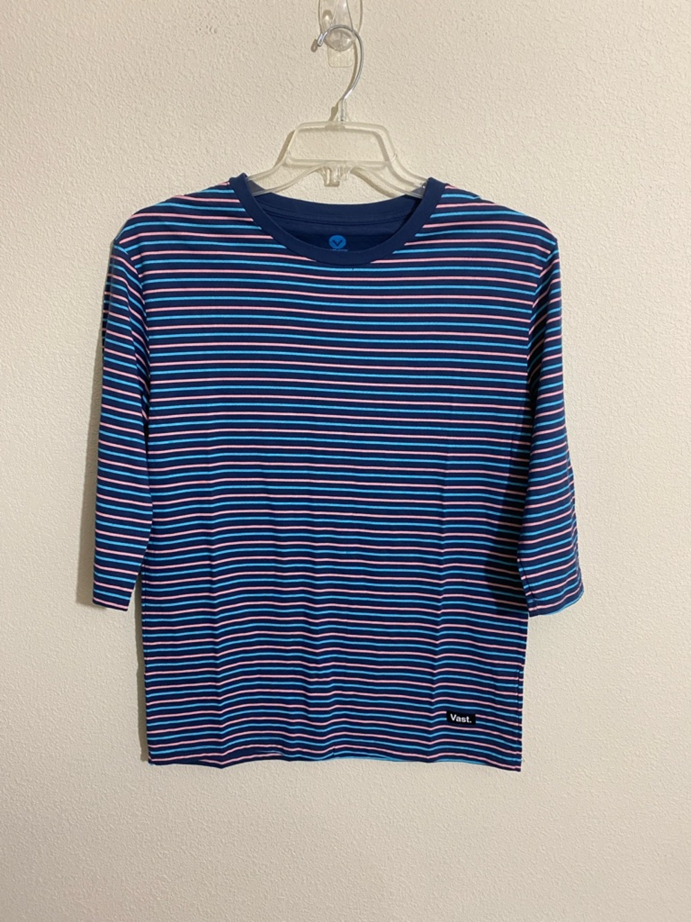 VAST Striped 2/3 Sleeve T-shirt Tops Women's Size M